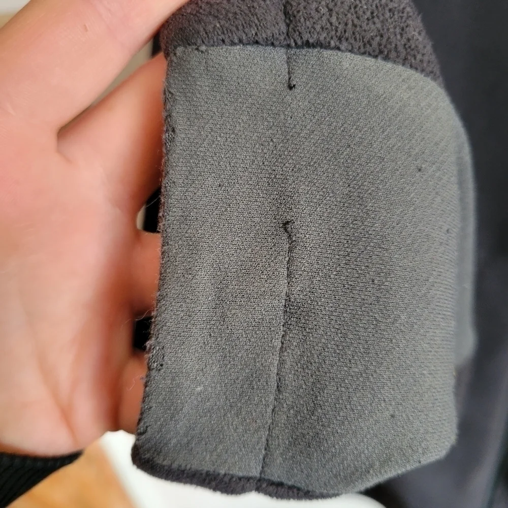 The North Face Jacket Full Zip Black Gray Sherpa Lined Men's Medium